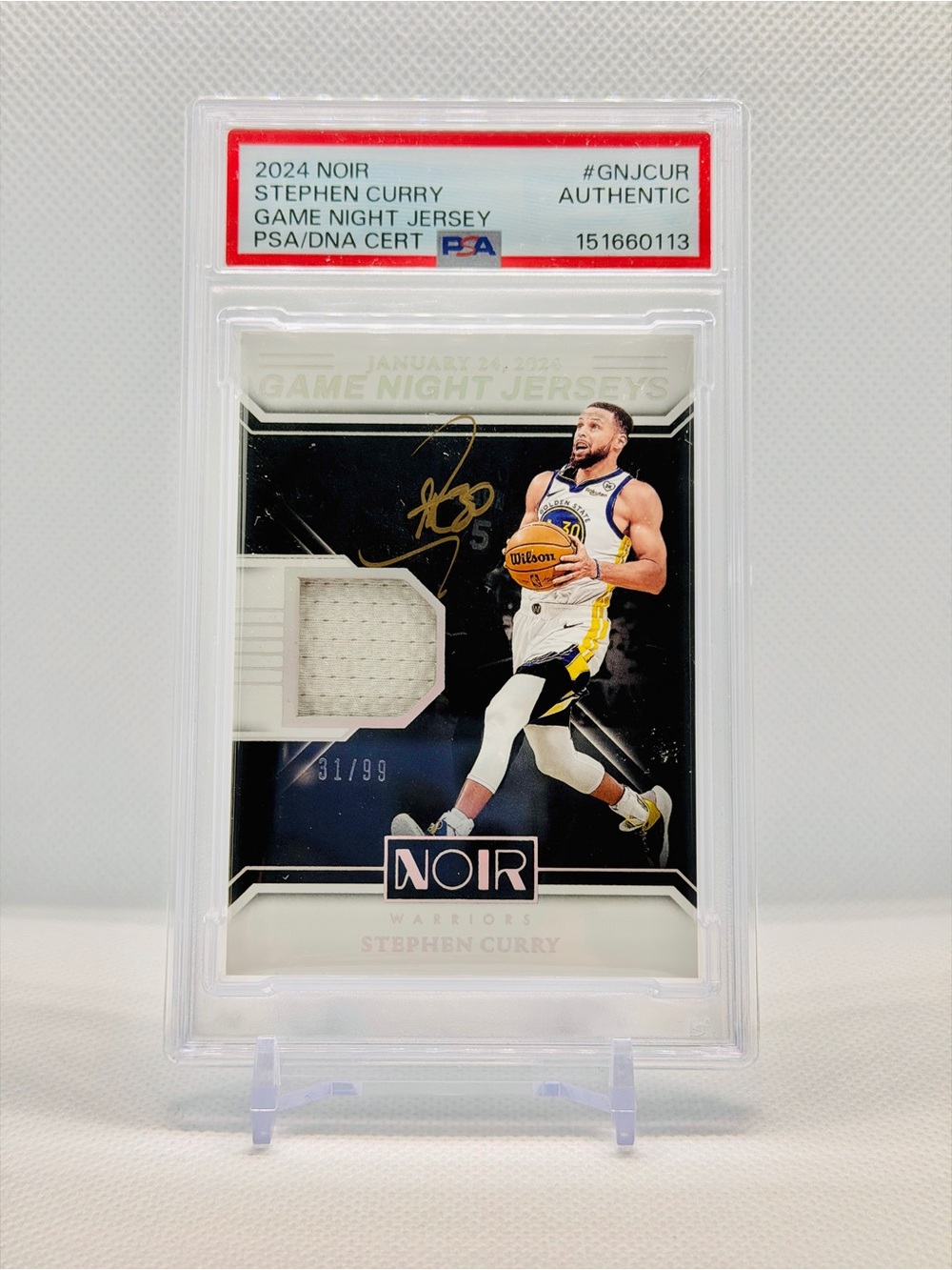 2024 Panini Noir - Stephen Curry AUTO Game Night Jerseys  /99